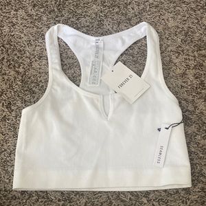 White cropped tank top size small
